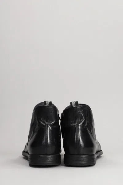 Officine Creative Arc -514 Ankle Boots In Black Leather In Black