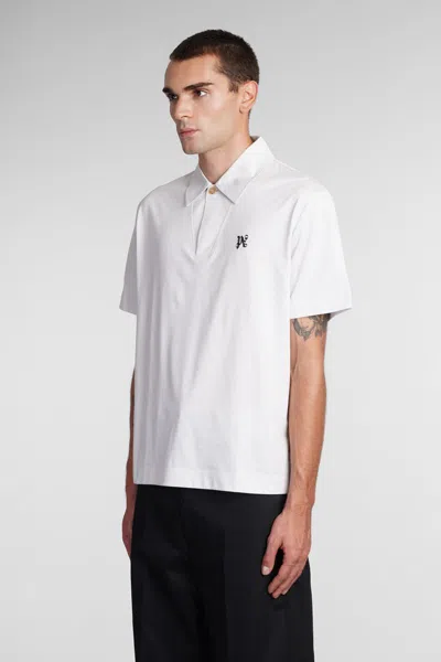 Palm Angels Polo In Grey Cotton In Grey