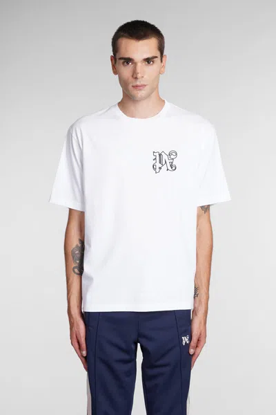 Shop Palm Angels T-shirt In White