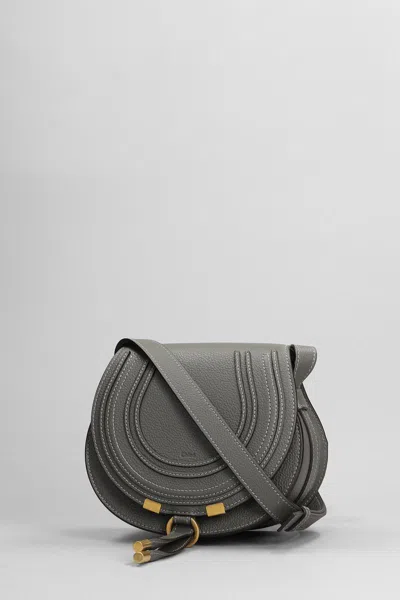 Shop Chloé Mercie Small Shoulder Bag In Grey