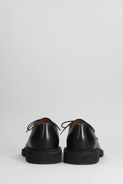 Common Projects Black Leather Derbys In Black