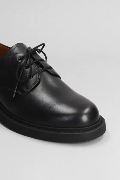 Common Projects Black Leather Derbys In Black