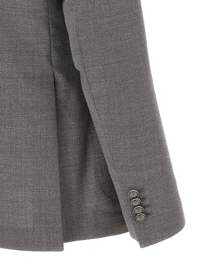 Tagliatore 'montecarlo' Blazer Featuring Back Vent In Gray