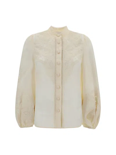 Shop Zimmermann Shirts In Beige