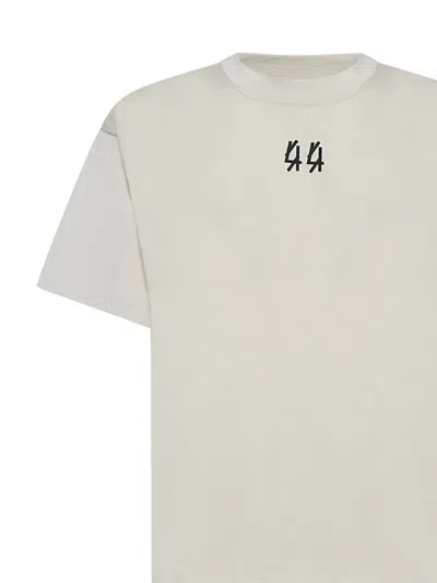 Shop M44 Label Group 44 Label Group T-shirts And Polos In Dirty White+crinkled 44 Black