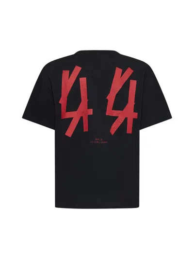 Shop M44 Label Group 44 Label Group T-shirts And Polos In Black+guestlist Red