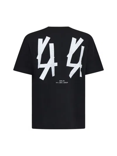 Shop M44 Label Group 44 Label Group T-shirts And Polos In Black+44 Front Row White