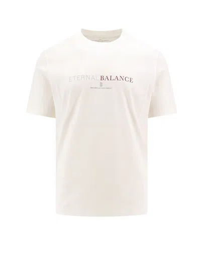 Shop Brunello Cucinelli T-shirt In White