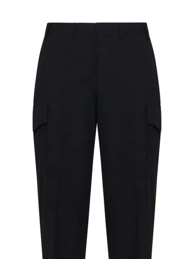 Shop Lardini Trousers In Black