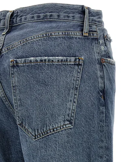 Agolde Riley Crop Jeans In Blue