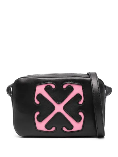 Shop Off-white Metropolitan Camera Cross Body Bag In Black/rose Pink