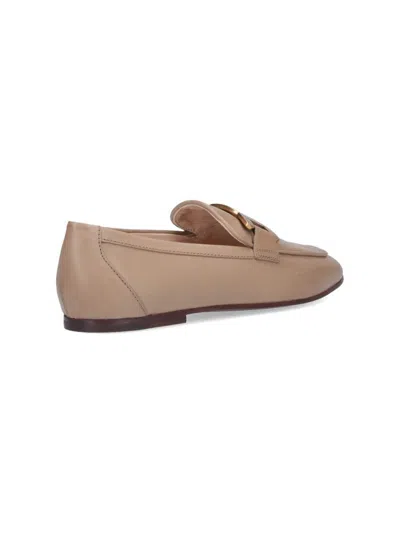 Shop Tod's Flat Shoes In Beige