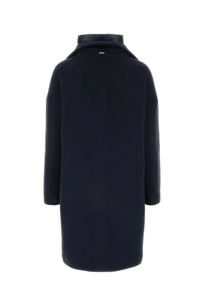 Herno Coat Insert Down Jacket In Blue