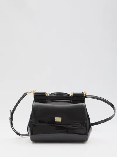 Shop Dolce & Gabbana Large Sicily Handbag In Black