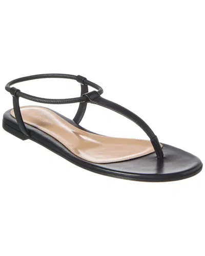 Gianvito Rossi Jaey Leather Thong Sandals In Black