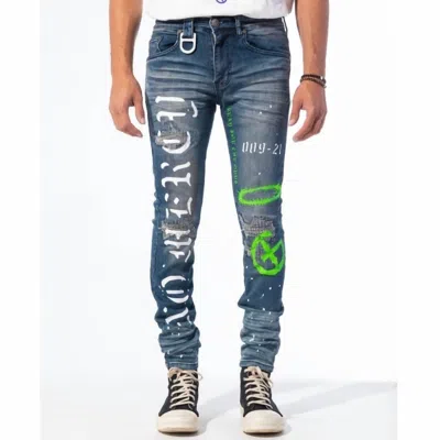 Gala Men's Accomplice Denim Jeans In Green In Blue