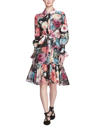 Shop Marchesa Notte Danica Printed Dress In Multi