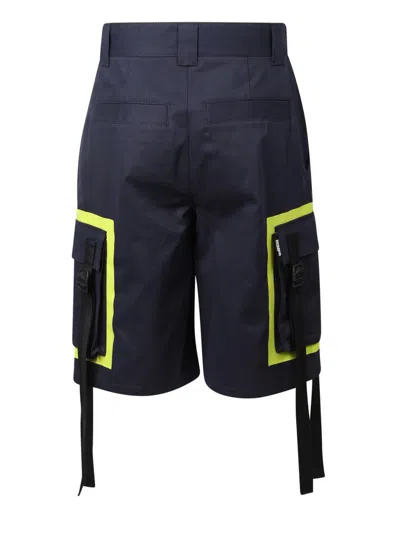 Msgm Tassel-detail Knee-length Shorts In Blue