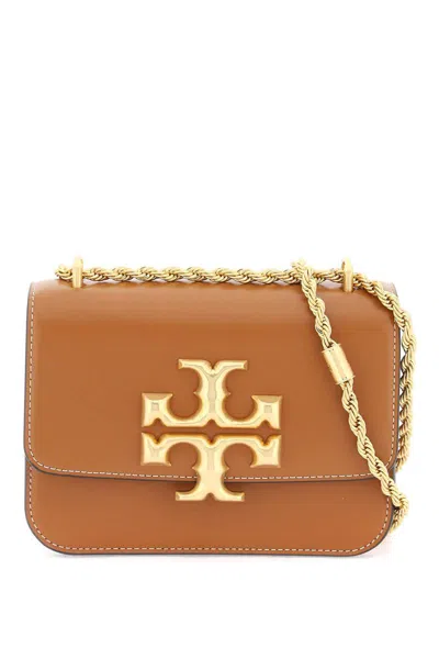 Shop Tory Burch Eleanor Small Shoulder Bag In Marrone