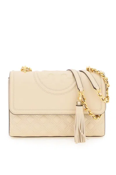 Shop Tory Burch Fleming Convertible Shoulder Bag In Beige