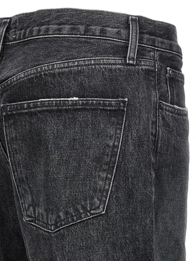 Agolde Fran High Rise Wide Leg Low Slung Cuffed Jeans In Ditch