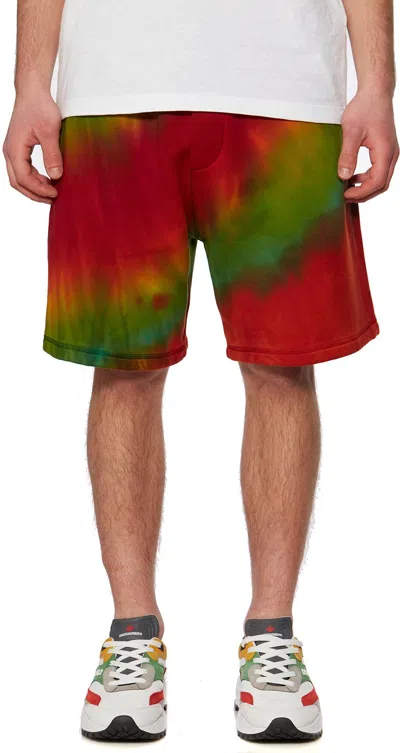 Shop Dsquared2 Men's Cotton Tie Dye Bermuda Shorts | Size Large | Ds74mu0690s25030976x Color Multicolor