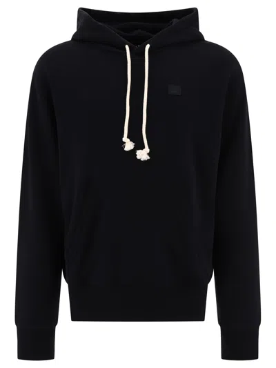 Acne Studios Fairah Hood X M Face Regular Fit Hoodie In Black