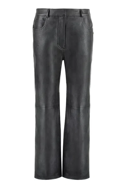 Stella Mccartney Alter Mat Faux Leather Trousers In Black