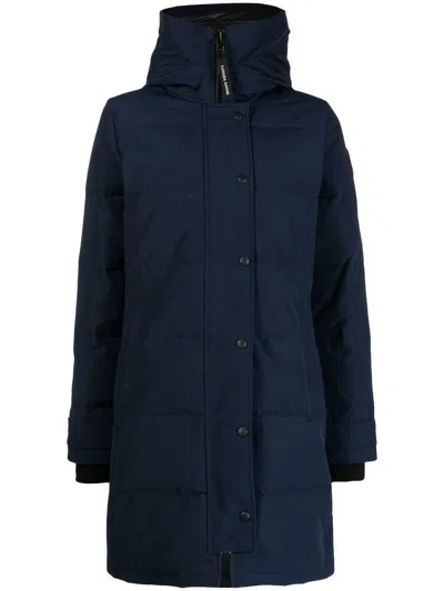 Canada Goose Shelburne Quilted Parka In Navy Blue