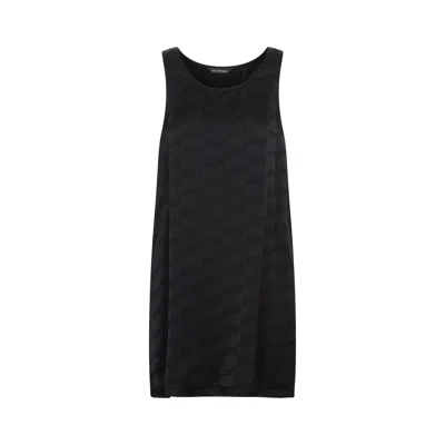 Balenciaga Abito Stile Canotta Bb Monogram Da Donna In Nero In Black