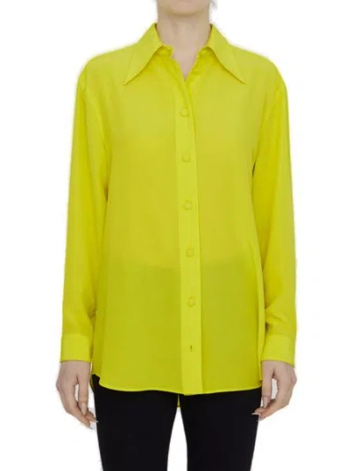 Shop Gucci Women's Cotton Olive Shirt In Yellow