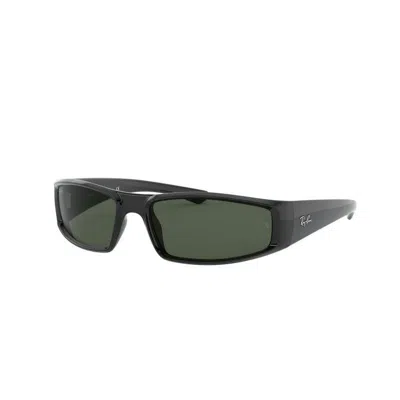 Ray Ban Rb4335 Rectangle-frame Sunglasses In Black