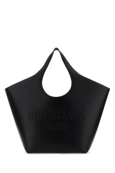 Balenciaga Mary-kate Medium Leather Tote In Black