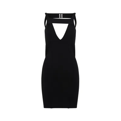 Rick Owens Knit Mini Dress Women In Black