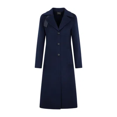 Akris Faby Cashmere Coat In Blue