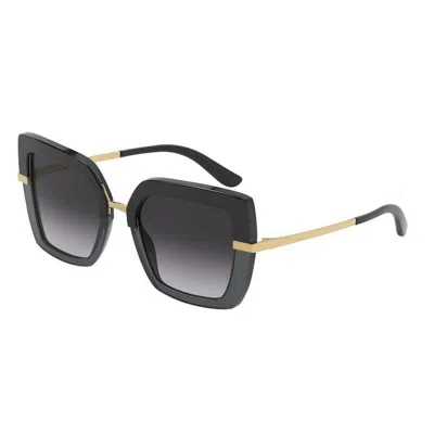 Dolce & Gabbana Womens Black Dg4373 Square-frame Acetate Sunglasses In Black
