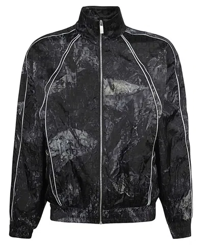 Off-white Men's Off Ao Biker Windbreaker Black In Sierrale