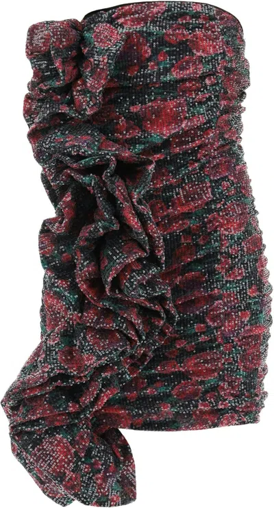 Rotate Birger Christensen Rotate Sequined Strapless Mini Dress In Multicolor