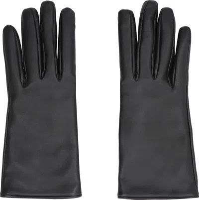 Saint Laurent Smooth Lamb Leather Wrist Length Gloves In Black