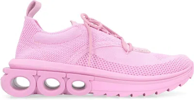 Ferragamo Nima Fabric Low-top Sneakers In Pink