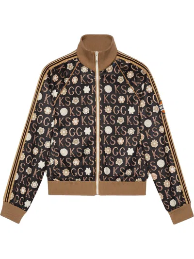 Gucci Black Ken Scott Edition Print Zip-up Track Jacket In Black