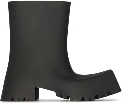 Balenciaga Black Trooper Chelsea Boots In Black
