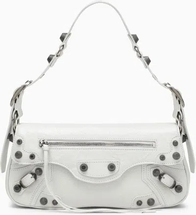 Balenciaga Extra Small Le Cagole Lambskin Leather Shoulder Bag In White