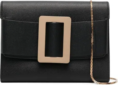 Boyy Buckle Travel Case Leather Crossbody Bag In Black