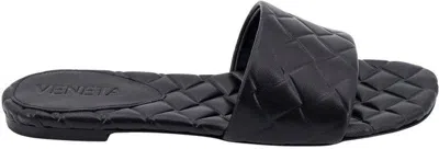 Shop Bottega Veneta Women's Amy Flat Sandal In Black
