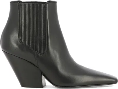 Casadei Love Ankle Boots Black In Black