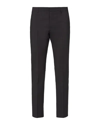 Prada Tailored Straight-leg Trousers In Nero