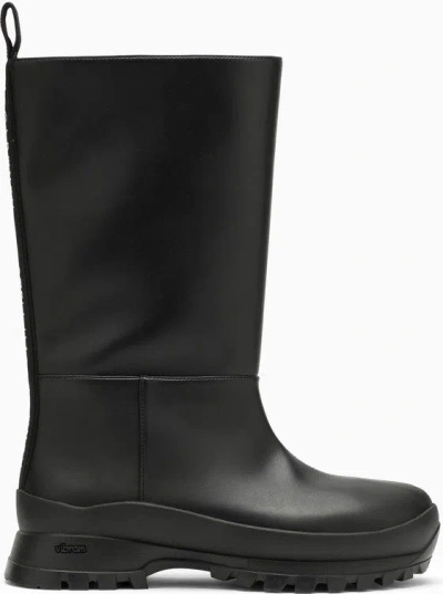 Stella Mccartney Alter Mat Boots With Embossed Logo In Black