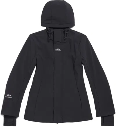 Balenciaga Women 3b Sports Icon Ski Hourglass Parka In Black