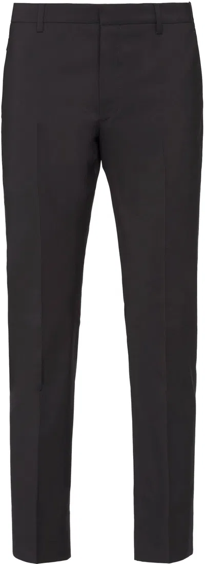 Prada Men's Tailored Wool And Mohair Pants In Nero